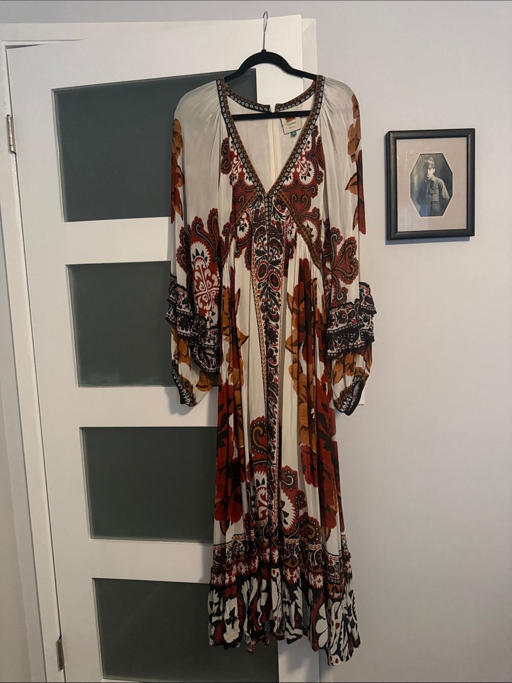 🤎Farm Rio Boho Long sleeve Maxi